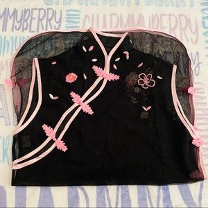 Women Sexy  Cheongsam Style Lingerie Dress Sleepwear Size M